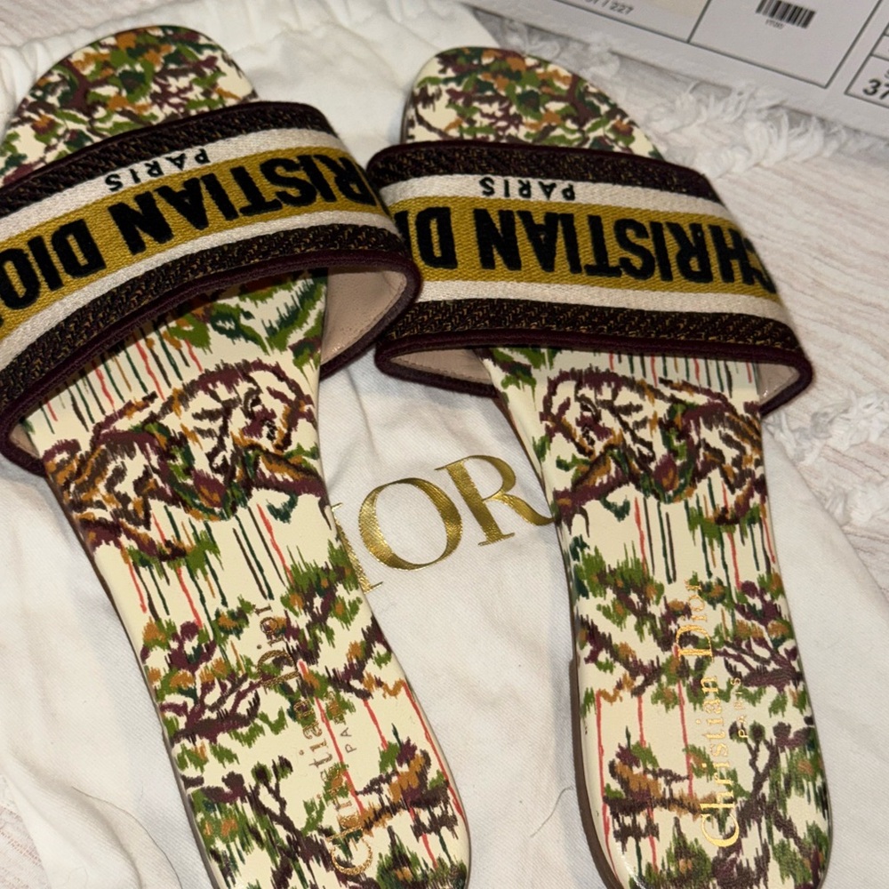 Dior Camouflage Floral Slides - Picture 2 of 8